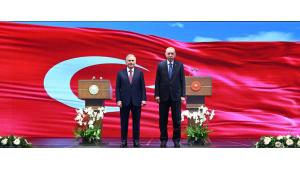 Conferência de imprensa conjunta Erdogan-Mirziyayev