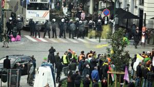 Manifestação provocatória de apoiantes do PKK em Bruxelas