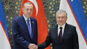 دیدار اردوغان با میرضیایف رئیس جمهور اوزبیکستان