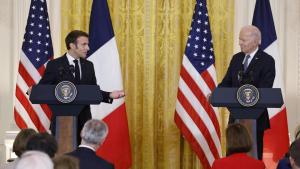 美法两国总统会晤并举行联合记者会