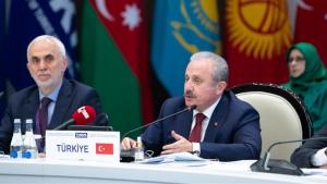 Mustafa Şentop Türkdilli Dövlәtlәrin Parlament Assambleyasının XI plenar iclasında çıxış edib
