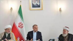 دیدار وزیر امور خارجه ایران با هیئت تجمع علمای مسلمین لبنان