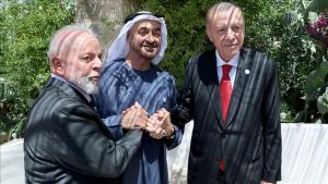 دیدار رئیس جمهور ترکیه با رئیس امارات متحده عربی در ایتالیا