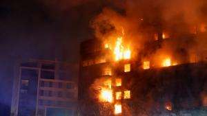 Пожар в жилищна сграда в Испания...