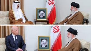 امیر قطر و رئیس جمهور تونس با رهبر ایران دیدار کردند