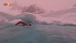 Lewis Pugh vasárnap körülbelül ezer métert úszott az Északi-sarkon