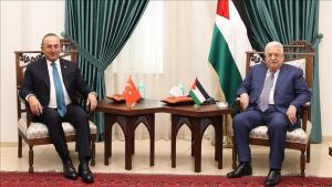 Çavuşoğlu a fost primit de președintele palestinian Mahmud Abbas