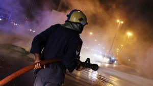 آتش‌سوزی در بازاری در منامه پایتخت بحرین