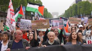 تظاهرات بر ضد نتانیاهو در پاریس