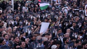 مراسم عزاداری برای رئیس جمهور و هیآت همراهش در تهران
