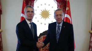 دیدار رئیس جمهور ترکیه و دبیرکل ناتو در استانبول