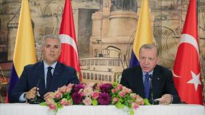 دیدار و گفت‌وگوی رهبران ترکیه و کلمبیا در استانبول