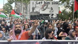 世界各地爆发支持巴勒斯坦抗议以色列的示威活动