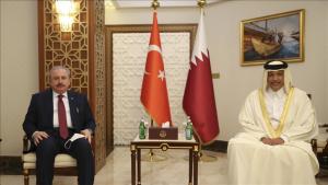 رئیس پارلمان ترکیه با همتای قطری خود ملاقات کرد