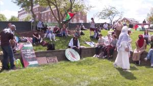 美国大学生抗议以色列袭击加沙  34人被拘留