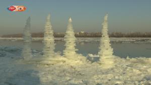 مجسمه های یخی در دانوب
