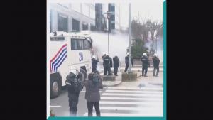 Բելգիայում բախումներ են սկսվել Covid-ի դեմ միջոցառումների բողոքի ցույցերի ժամանակ