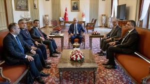 رئیس مجلس ترکیه وزیر خارجه ازبکستان و هیئت همراه را به حضور پذیرفت