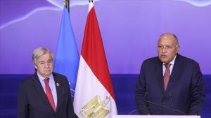 Guterres e Shoukry no Egipto apelaram a um cessar-fogo em Gaza