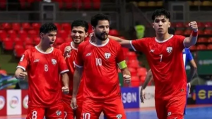 مسابقه تیم فوتسال افغانستان و تاجیکستان در چهارچوب جام ملت‌های آسیا