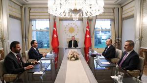 Il presidente Erdogan riceve il ministro degli Esteri del Qatar, Muhammed Bin Abdurrahman al-Thani