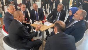 دیدار اردوغان با برخی از رهبران در پراگ