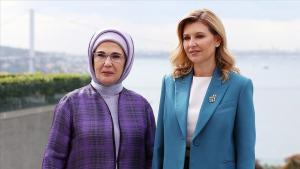 قدردانی همسر رئیس‌جمهور اوکراین از امینه اردوغان به دلیل کمکهایش به کودکان یتیم اوکراینی