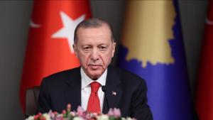 دیدار رجب طیب اردوغان، رئیس‌جمهور ترکیه با آلبین کورتی، نخست وزیر جمهوری کوزوو در استانبول