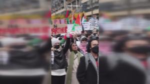 En los países occidentales se realizaron manifestaciones pro palestinas