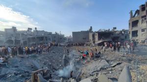 El ejército israelí bombardeó el campo de refugiados Jabalia