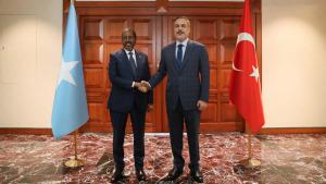 Türkiyäniň daşary işler ministri Somaliniň prezidenti bilen duşuşdy