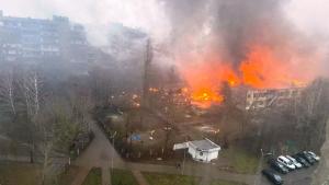 پایتخت اوکراین مورد حمله پهپادی روسیه قرار گرفت