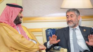 وزیر خزانہ نورالدین نباتی  کی سعودی عرب کے ولی عہد شہزادہ محمد بن سلمان   سے ملاقات