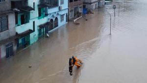 印度曼尼普尔邦发生洪水