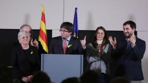 Carles Puigdemont celebra los resultados de las elecciones y da por acabado el 155