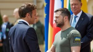 گفت‌وگوی تیلفونی رهبران فرانسه و اوکراین