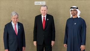 اردوغان وارد مرکز محل برگزاری اجلاس آب و هوایی جهان در دبی شد
