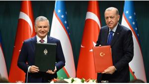 Președintele Erdoğan a susținut o conferință de presă comună cu liderul uzbec Șavkat Mirziyoyev
