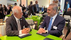دیدار هاکان فیدان با مسئول سیاست خارجی اتحادیه اروپا در نیویورک