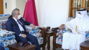 رئیس پارلمان ترکیه با امیر قطر ملاقات کرد