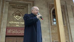 حضور اردوغان در مراسم افتتاح مسجد گلحانه در آنکارا
