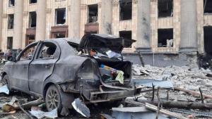 حملات هوایی روسیه به شهر خارکف اوکراین 2 نفر جان باختند