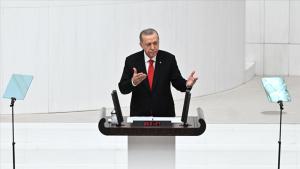 Erdoğan ha tenuto un intervento al Parlamento