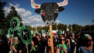 Manifestación por la prohibición de las corridas de toros en España
