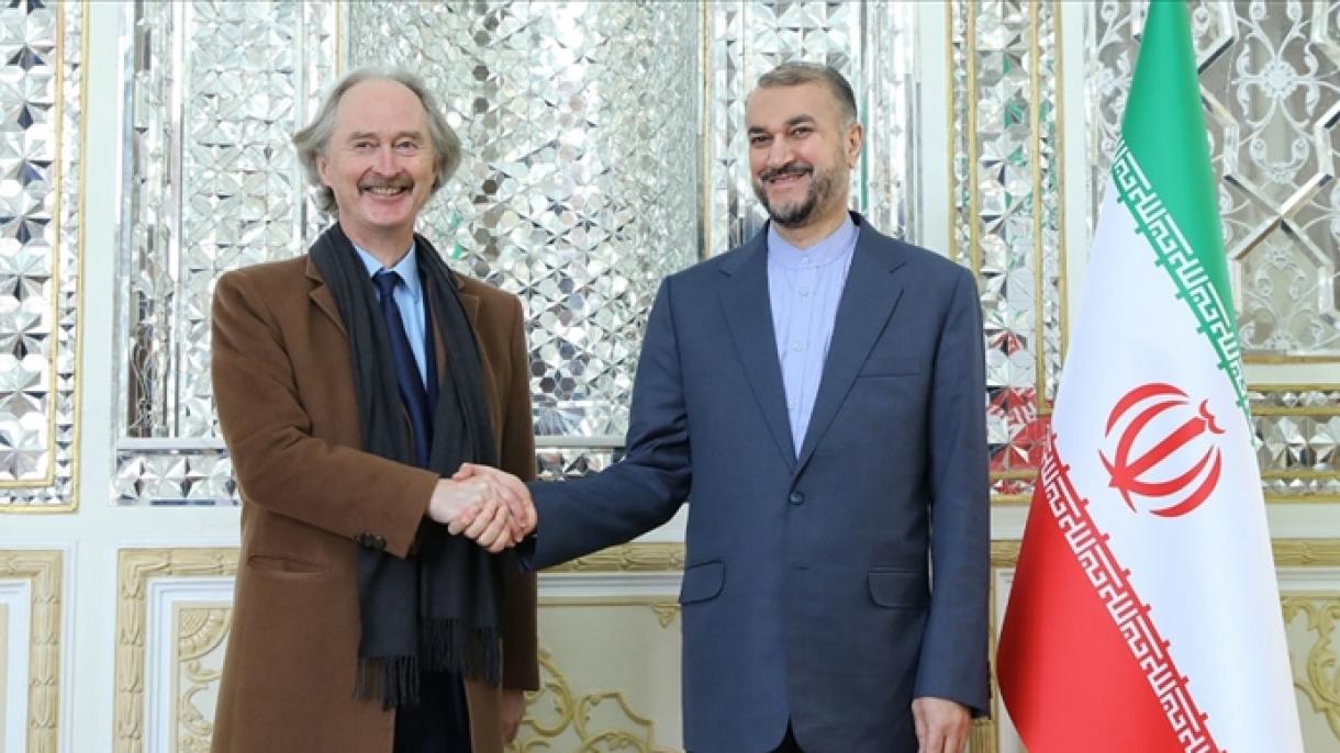 BMTning Suriya bo'yicha vakili Pedersen Eron tashqi ishlar vaziri bilan uchrashdi