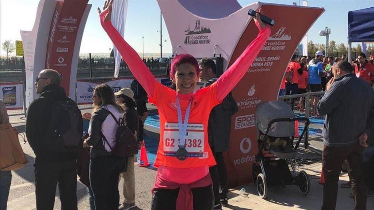 Celestina Diaz de Valdez, primera paraguaya en correr el Maratón de Estambul