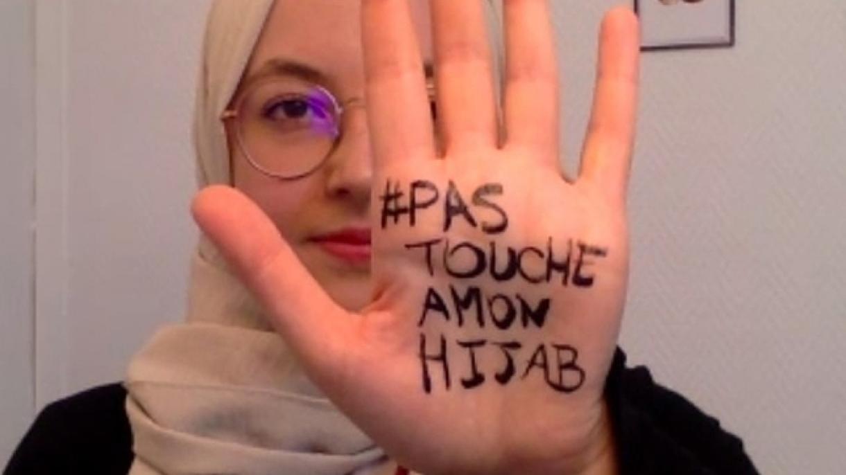 زنان مسلمان در فرانسه با جنبش "به حجاب من دست نزن" به ممنوعیت حجاب اعتراض می‌کنند