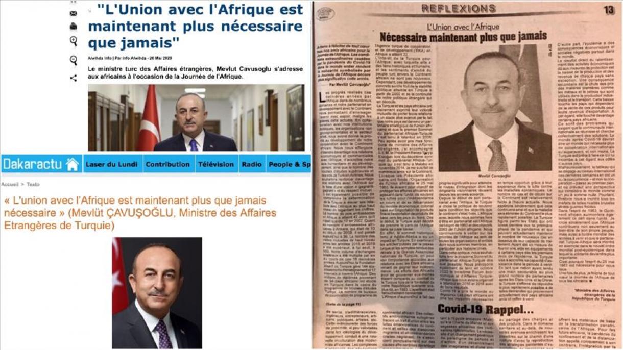 El artículo del canciller turco tiene una amplia cobertura en la prensa africana