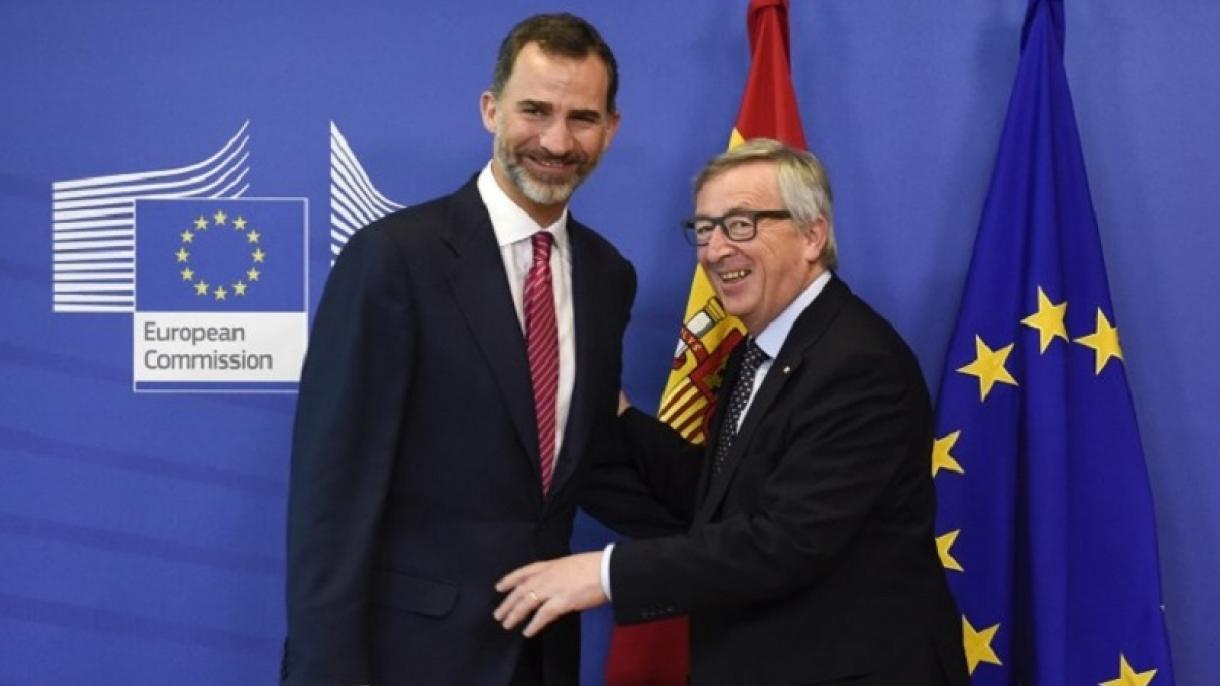 El Rey de España aborda con Juncker la contribución de España a la construcción europea