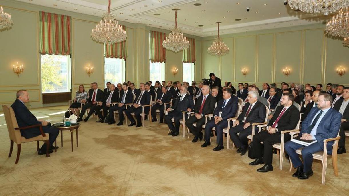دیدار اردوغان با نمایندگان سازمان‌های مردم نهاد ترک در آلمان